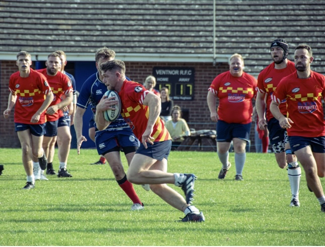Ventnor Rugby Club's Lewy Morton against Aldershot and Fleet RFC 21 September 2024