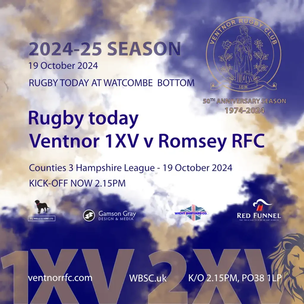 Kick-off now 215pm at Watcombe for Ventnor RFC 1XV against Romsey RFC