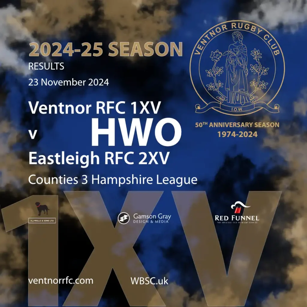 results Ventnor RFC 1XV HWO Eastleigh RFC 2XV 23 November 2024
