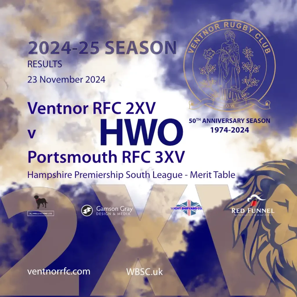 results Ventnor RFC 1XV HWO Eastleigh RFC 2XV 23 November 2024