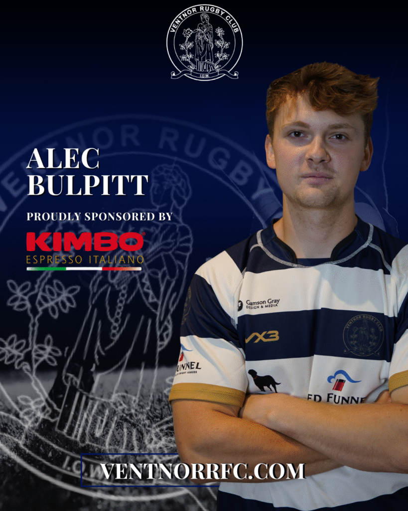 Alec Bulpitt Rugby Player Sponsorship 2025-26 season from Isle of Wight Coffee Company