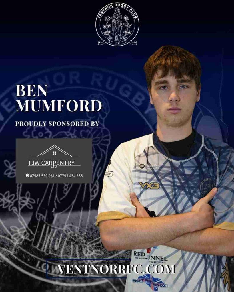 Ben Mumford Player Sponsorship 2025-26 season from TJW Carpentry