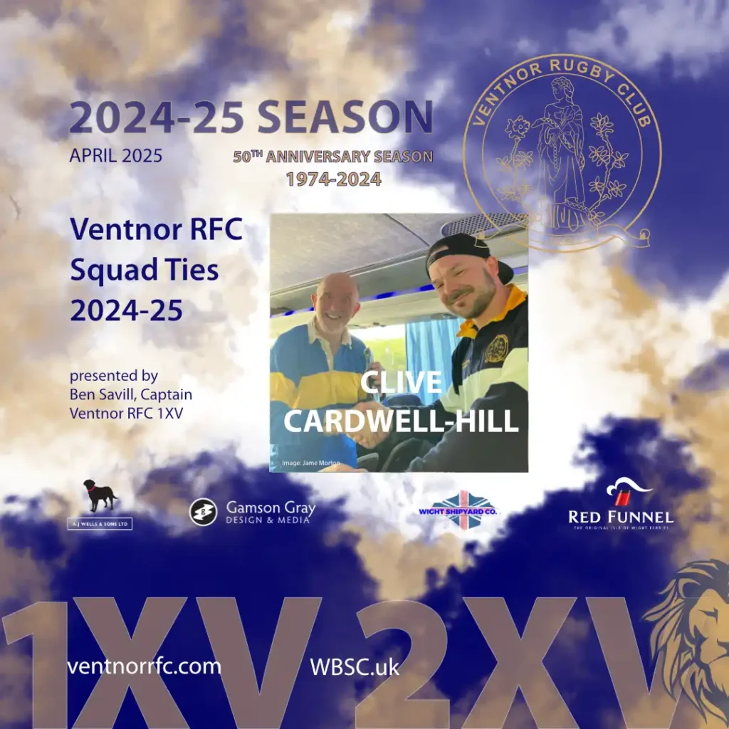 Clive Cardwell-Hill Ventnor RFC Squad Ties 2024-25 Award