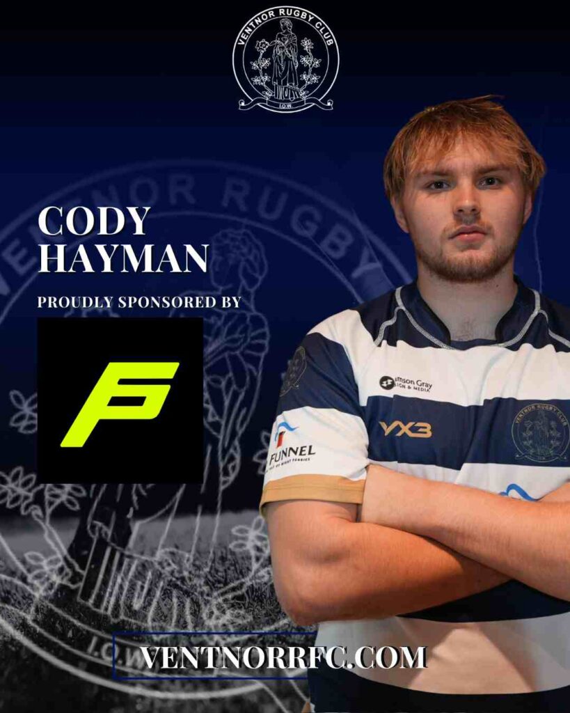 Cody Hayman Rugby Player Sponsorship 2025-26 season from Forging Stronger People