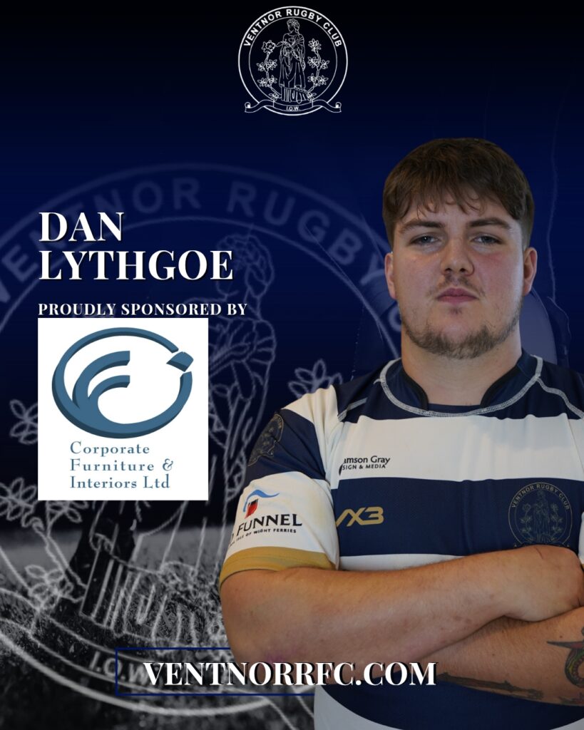 Dan Lythgoe Rugby Player Sponsorship 2025-26 season from Corporate Furniture & Interiors Ltd