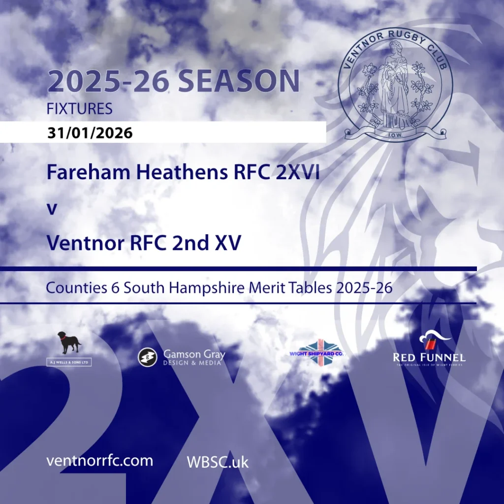 Fareham Heathens RFC 2XV v Ventnor RFC 2nd XV fixture 2025-26