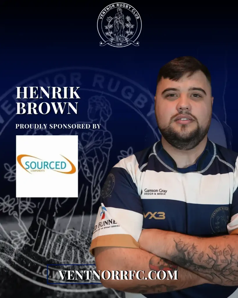 Henrik Brown Rugby Player Sponsorship 2025-26 season from Sourced Components