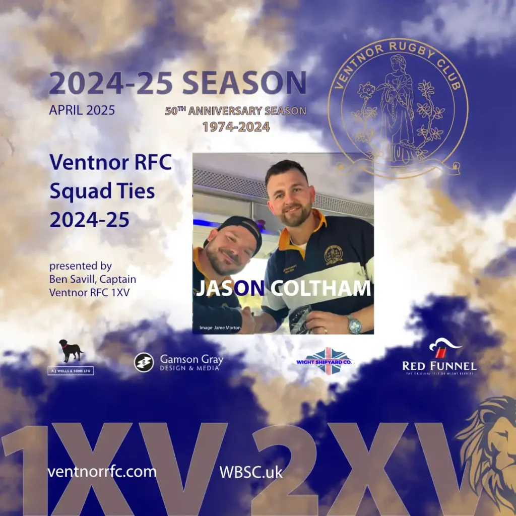 Jason Coltham Ventnor RFC Squad Ties 2024-25 Award