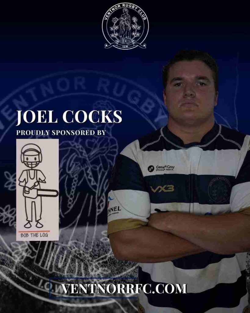 Joel Cocks Rugby Player Sponsorship 2025-26 season from Bob the Log