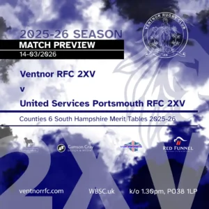 Match Preview Ventnor RFC 2XV v United Services Portsmouth RFC 2XV 14 March 2026