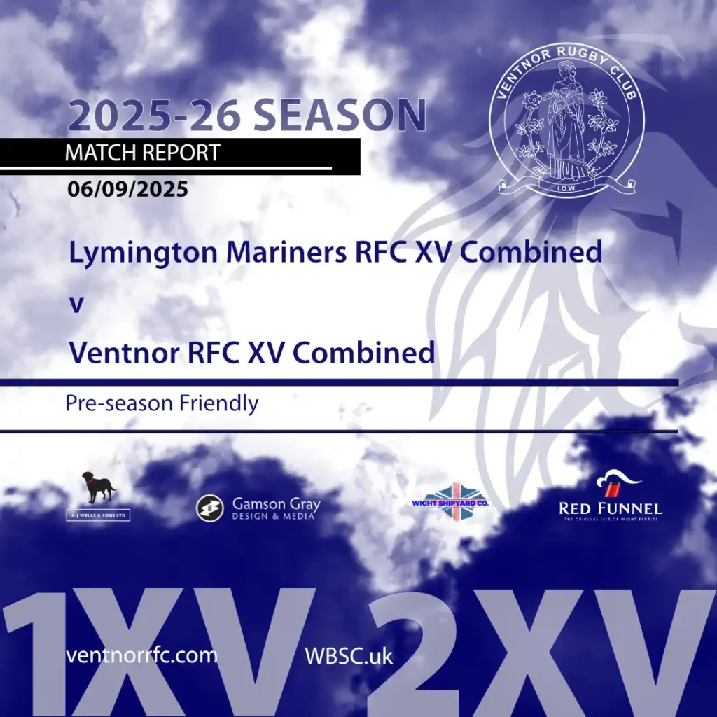 Match report Lymington Mariners RFC v Ventnor RFC Combined XV Pre-Season Friendly 6 Sept 2025