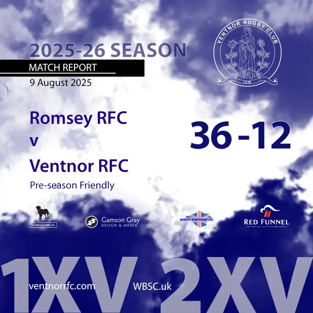 Match report Pre-season Friendly Romsey RFC v Ventnor RFC 9 August 2025