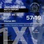 Match report Ventnor RFC 1XV 57-10 Overton RFC 7 March 2026