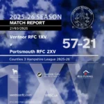 Match report Ventnor RFC 1XV 57-21 Portsmouth RFC 2XV 21 March 2026
