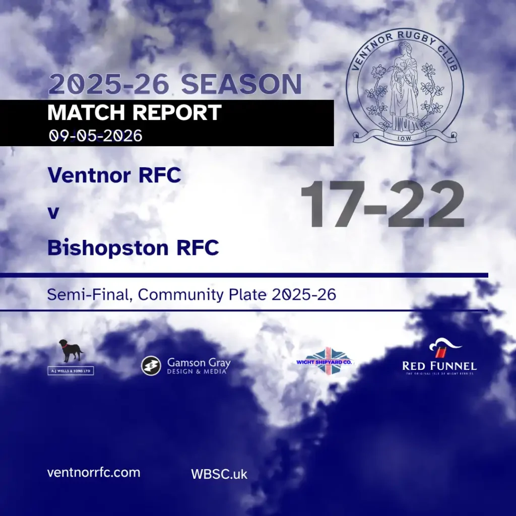 Match report Ventnor RFC XV v Bishopston RFC in the Community Plate Semi Final