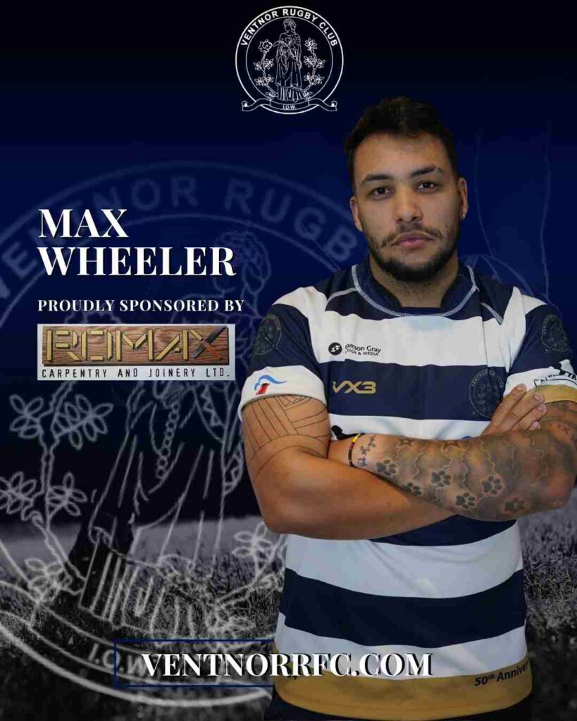 Max Wheeler Rugby Player Sponsorship 2025-26 season from Romax Carpentry and Joinery Ltd