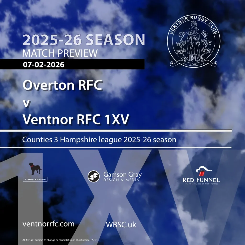 Overton RFC v Ventnor RFC 1st XV 2025-26 fixture
