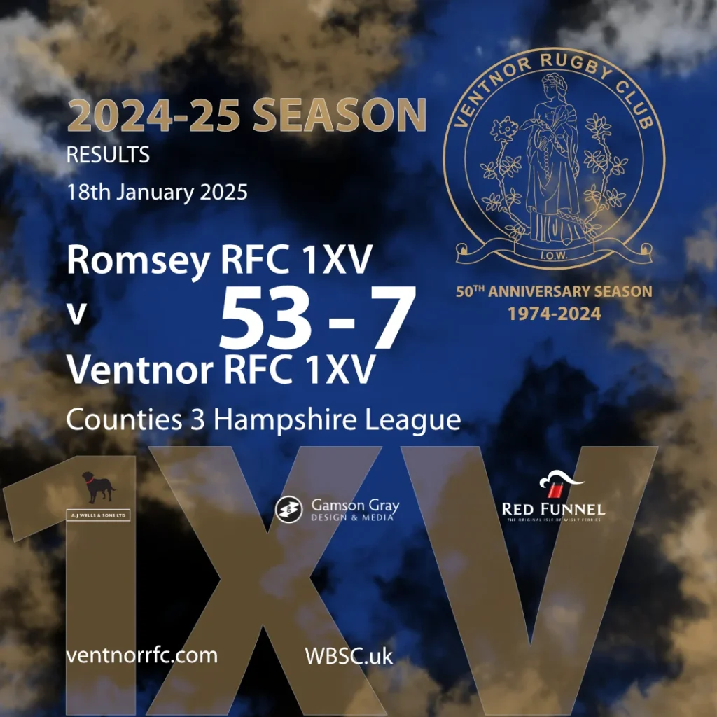 Results Romsey RFC 1XV v Ventnor RFC 1XV 18 January 2025