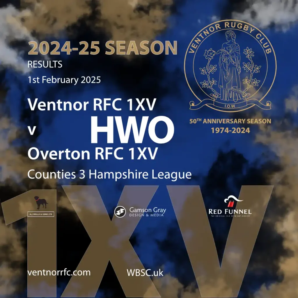 Results Ventnor RFC 1XV v Overton RFC 1XV 1 February 2025