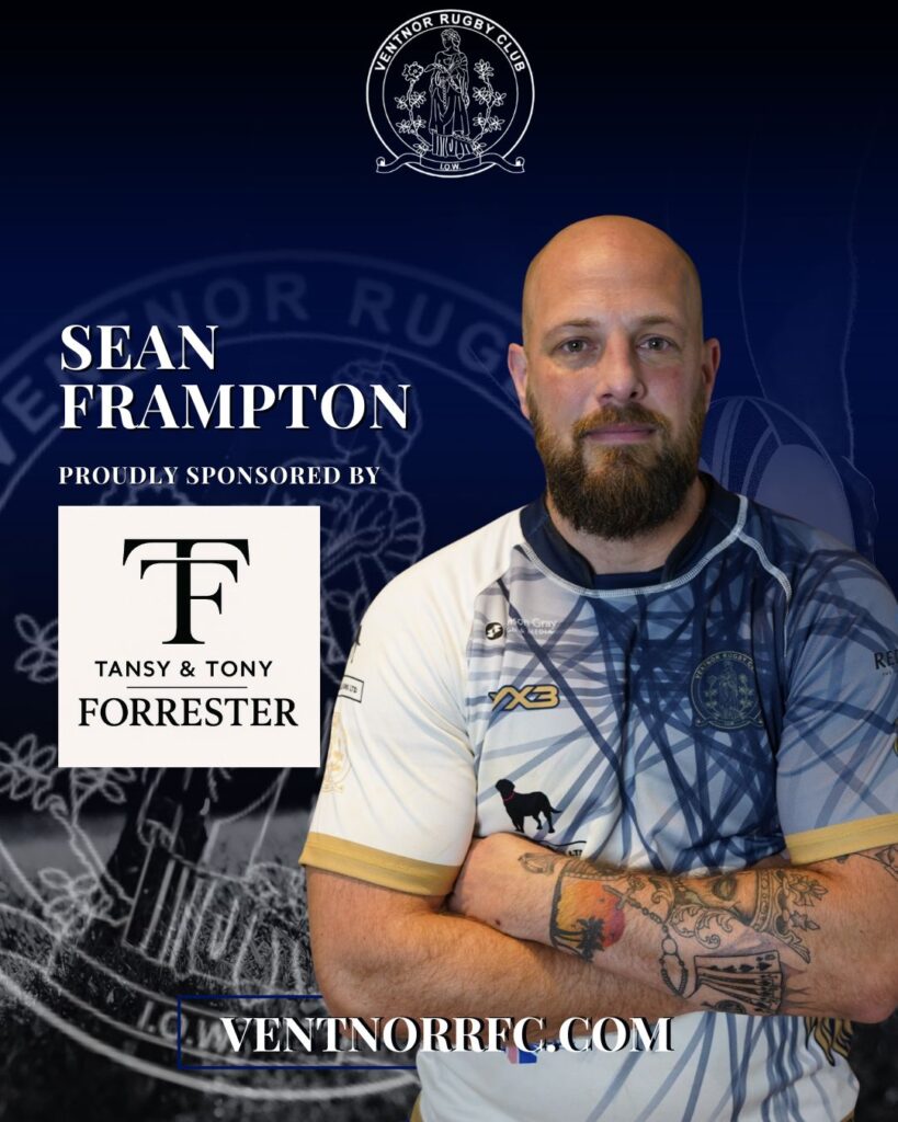 Sean Frampton Rugby Player Sponsorship 2025-26 season from Tansy & Tony Forrester