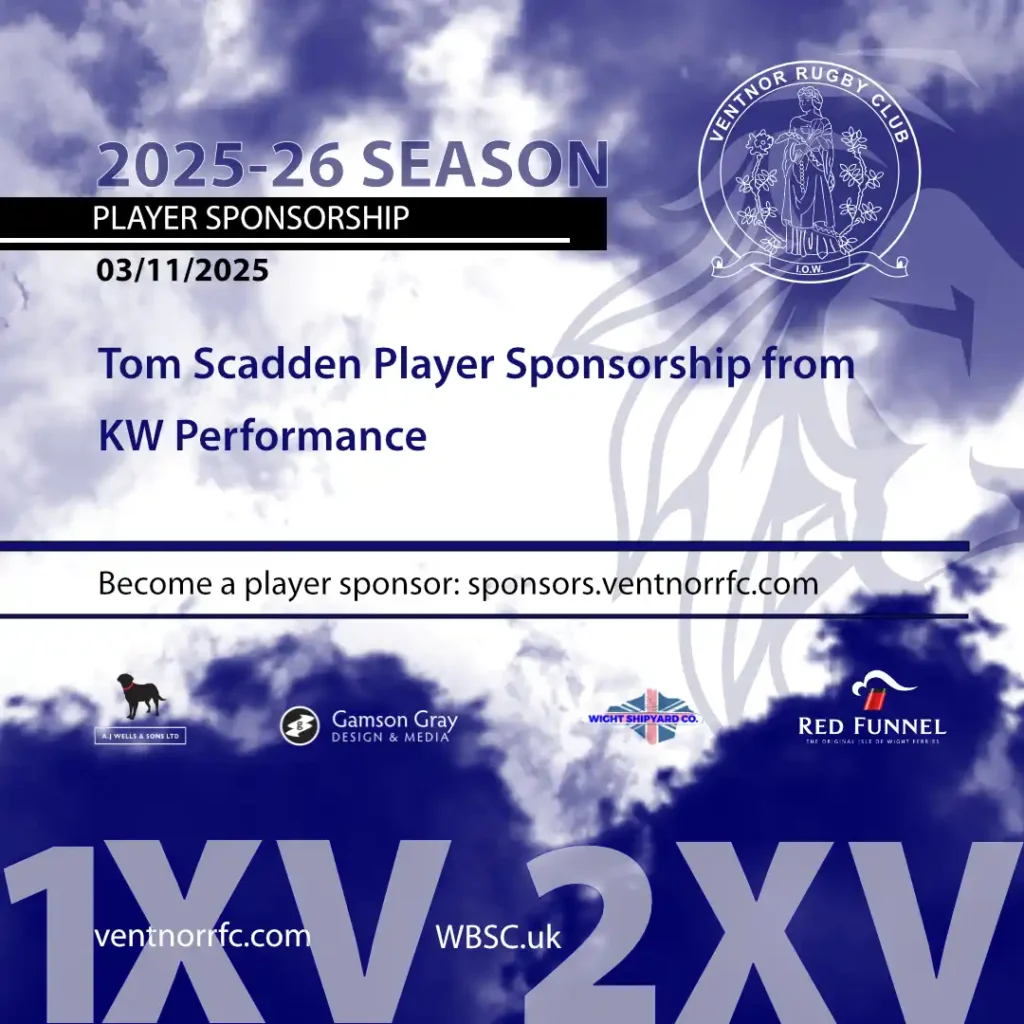 Tom Scadden Player Sponsorship 2025-26 season from KW Performance
