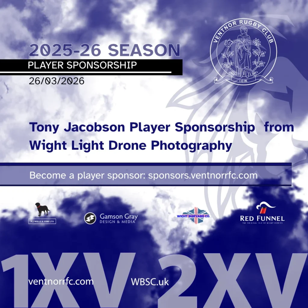 Tony Jacobson Player Sponsorship 2025-26 season from Wight Light Drone Photography