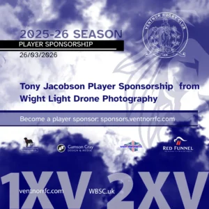 Tony Jacobson Player Sponsorship 2025-26 season from Wight Light Drone Photography