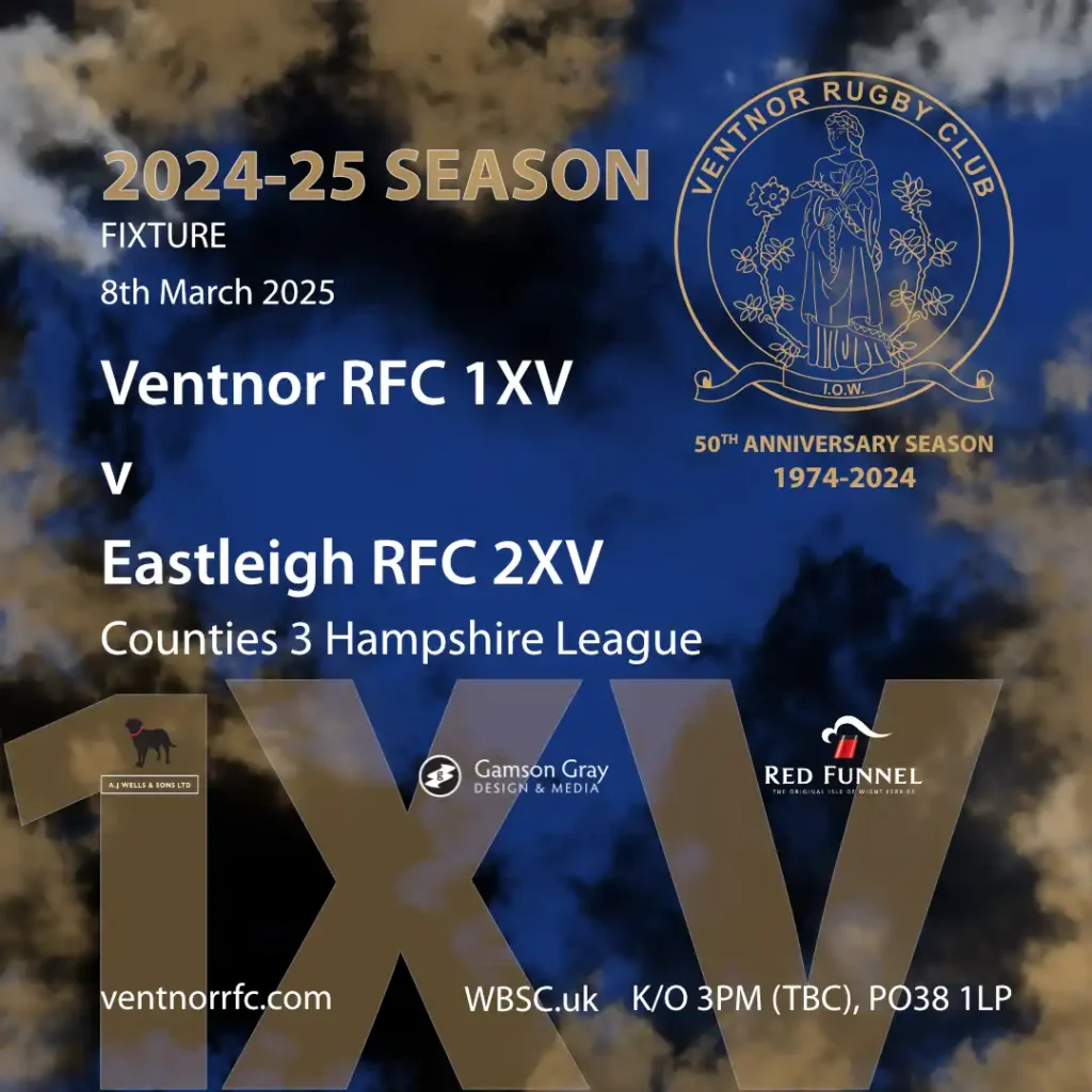 Ventnor RFC 1XV v Eastleigh RFC 2XV fixture Counties 3 Hampshire 2024-25
