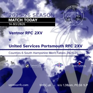 Ventnor RFC 2XV at home today US Portsmouth RFC 2XV 14 March 2026