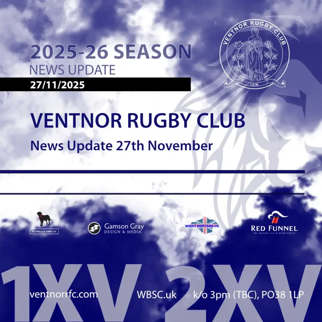 Ventnor Rugby Club News Update 27 November 2025