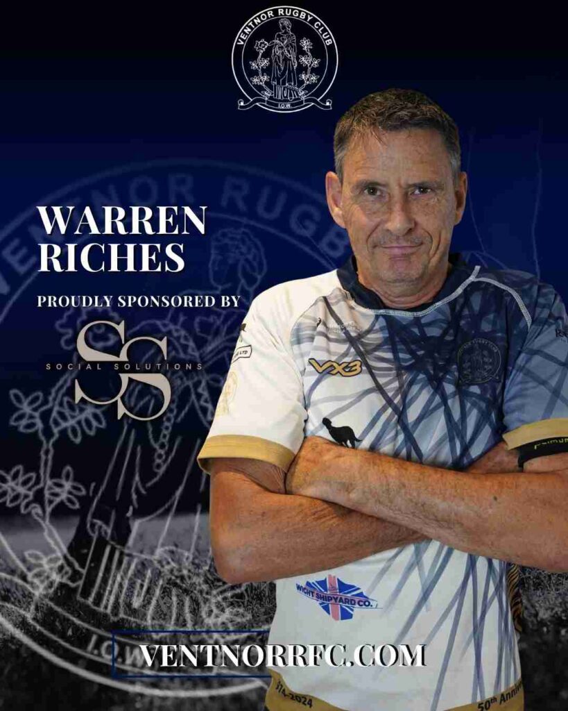 Warren Riches Rugby Player Sponsorship 2025-26 season from Social Solutions